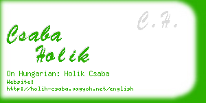 csaba holik business card